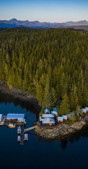 Farewell Harbour Lodge luchtaanzicht