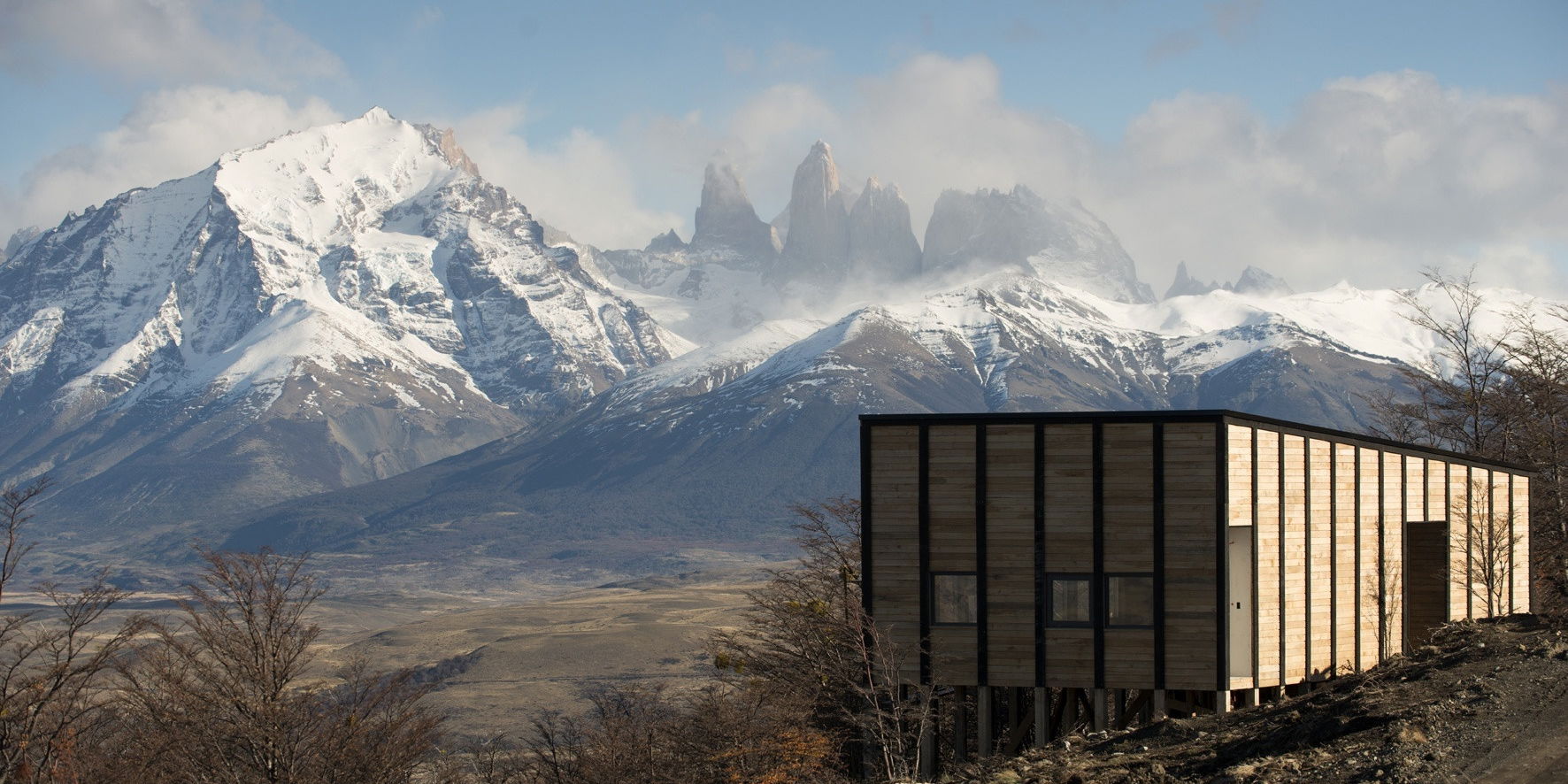Awasi Patagonia uitzicht op de bergen