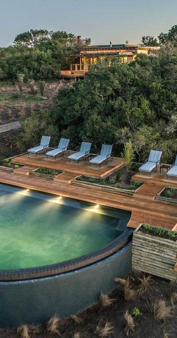 Kariega Game Reserve Ukhozi Lodge zwembad