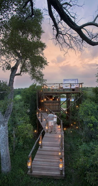 Lion Sands Treehouses hutje