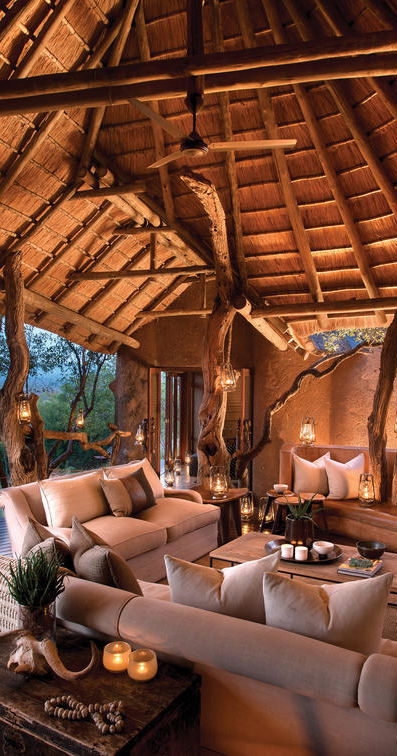 Madikwe Safari Lodge woonkamer