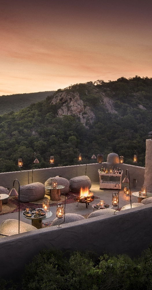Phinda Rock Lodge lounge buiten