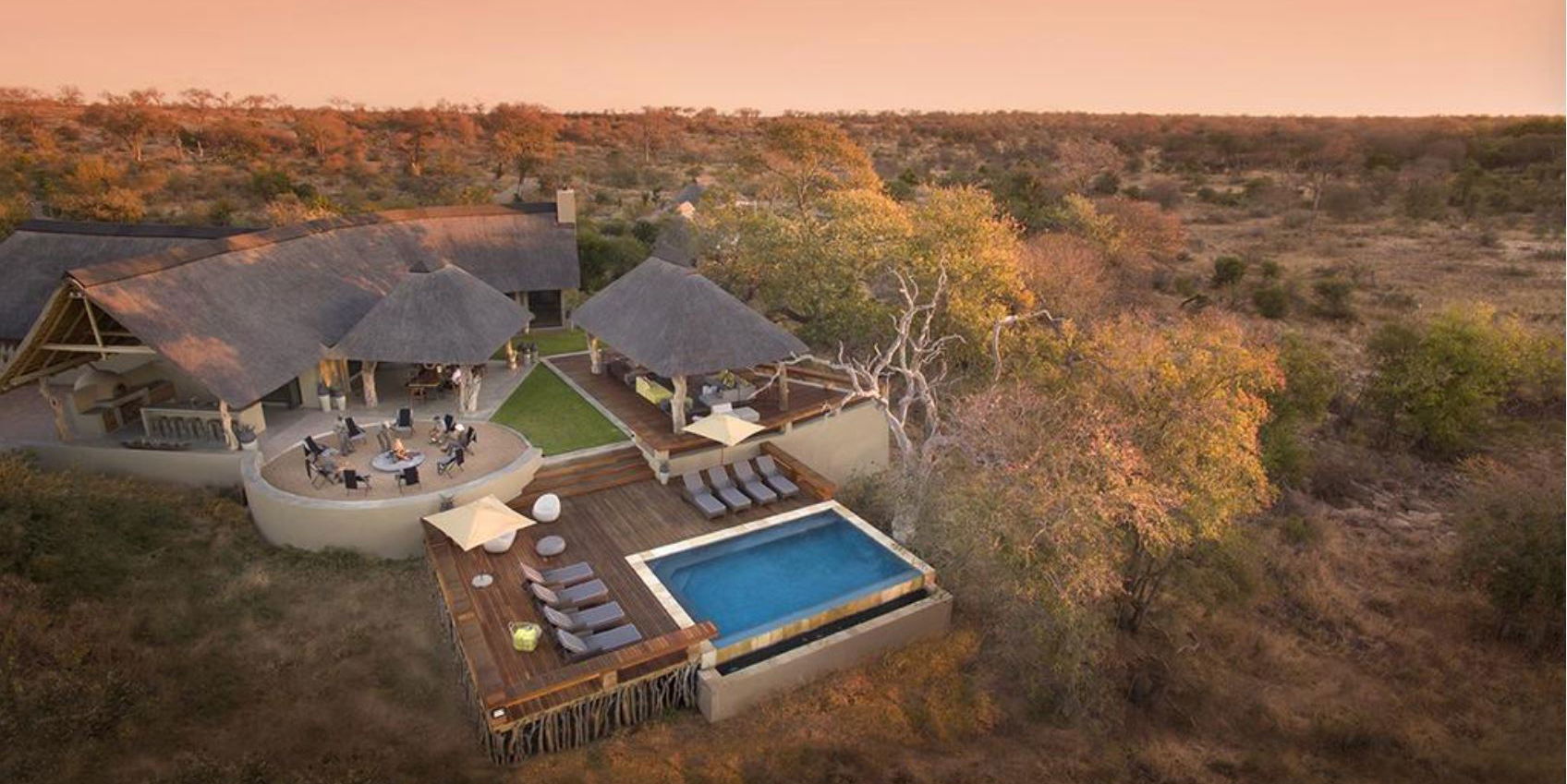 Rockfig Safari Lodge luchtaanzicht