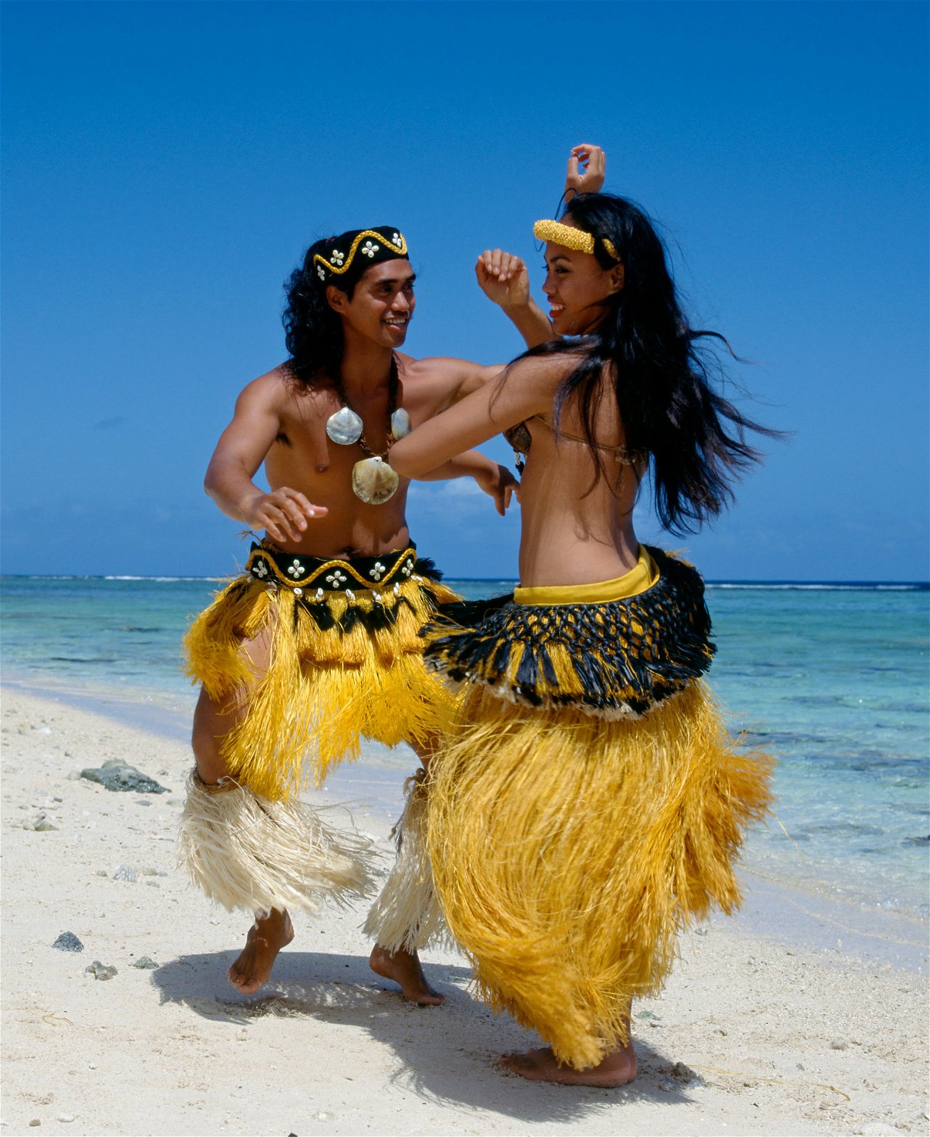 Dansende locals - Cook Eilanden