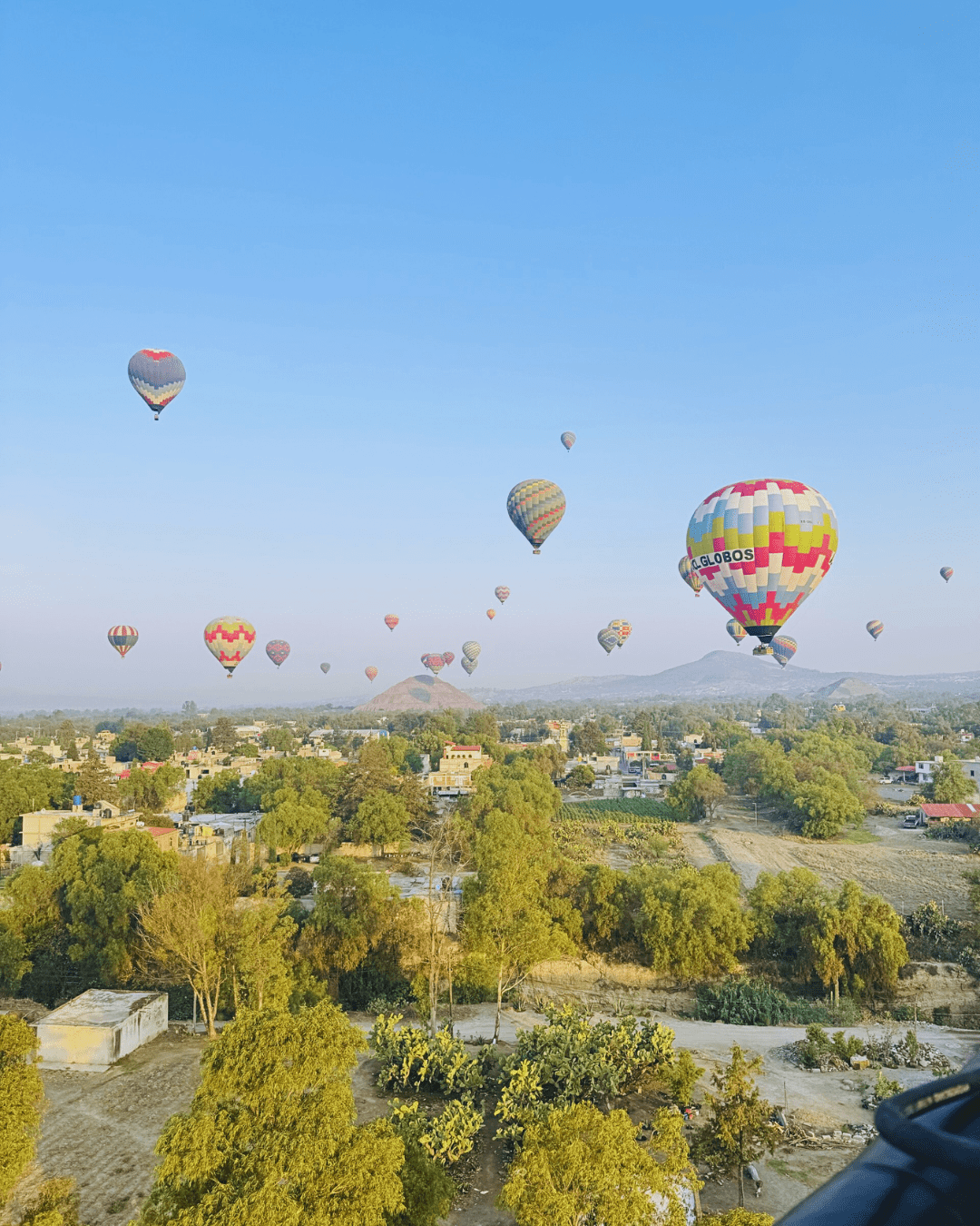 Teotihuacán vanuit de lucht